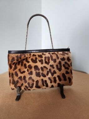 Loewe Calf Hair Leopard Print Clutch